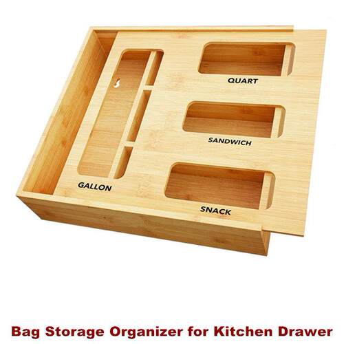 Plastic Bag Storage Organizer for Kitchen Drawer Baggie Bags