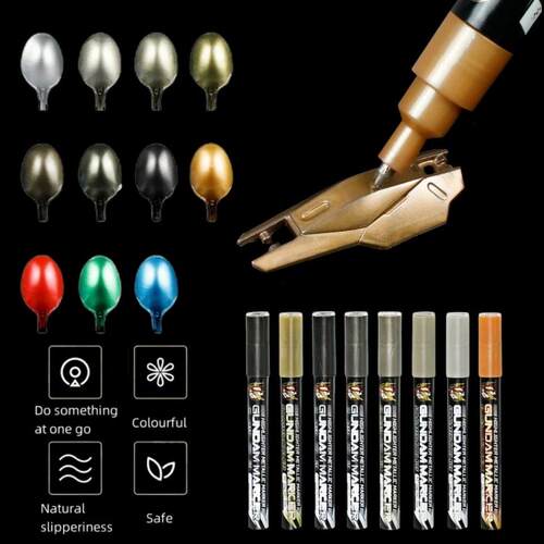 Metallic Markers Colouring Pens for Mech Painting Golden Pai