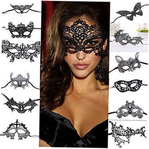 Sexy Women Lace Eye Mask Masquerade Ball Prom Halloween Cost