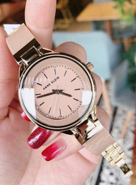 正品Anne Klein手表女闪粉水晶镶钻时尚简约石英手镯女表1408LPLP