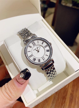 代购Anne Klein AK手表 银色气质简约不锈钢石英女表AK/2159SVSV
