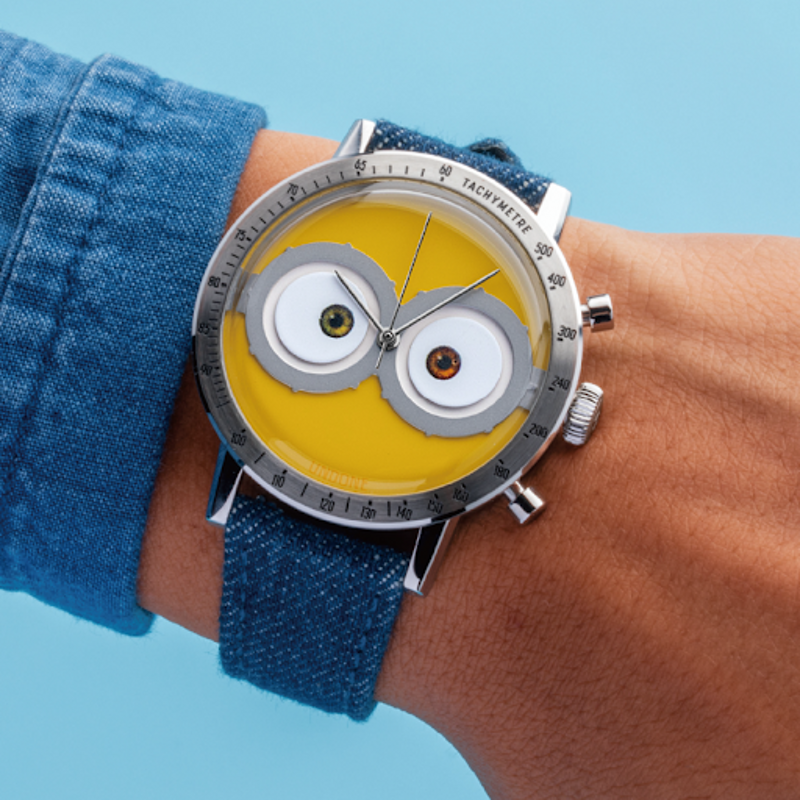 代购正品undone手表小黄人鲍勃大脸盘创意联名款时尚石英男士腕表