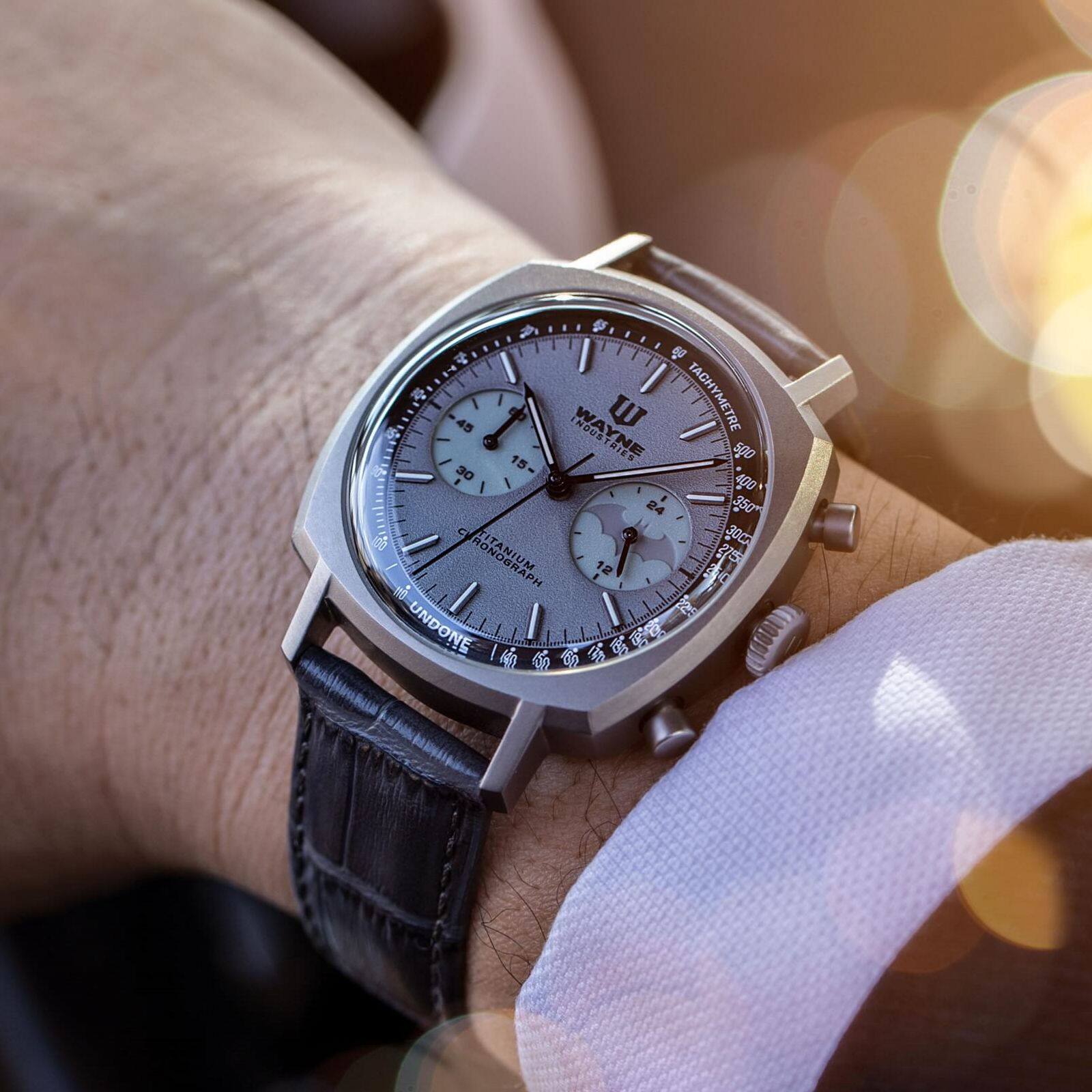 代购undone batman蝙蝠80th联名纪念款运动时尚钛合金夜光男手表