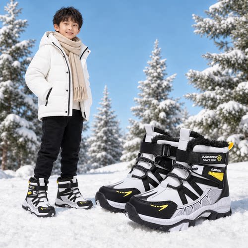 男童东北雪地靴加绒加厚30-40码
