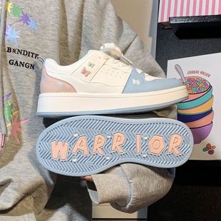 回力蝴蝶刺绣厚底小白鞋女2025新款小众原创设计板鞋百搭chic鞋子