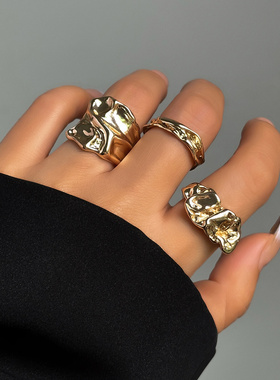 欧美跨境设计液态不规则时尚小众