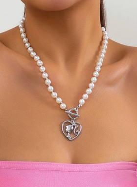 欧美跨境小众choker嘻哈串珠颈链