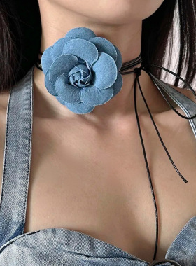 欧美跨境饰品复古牛仔chocker花