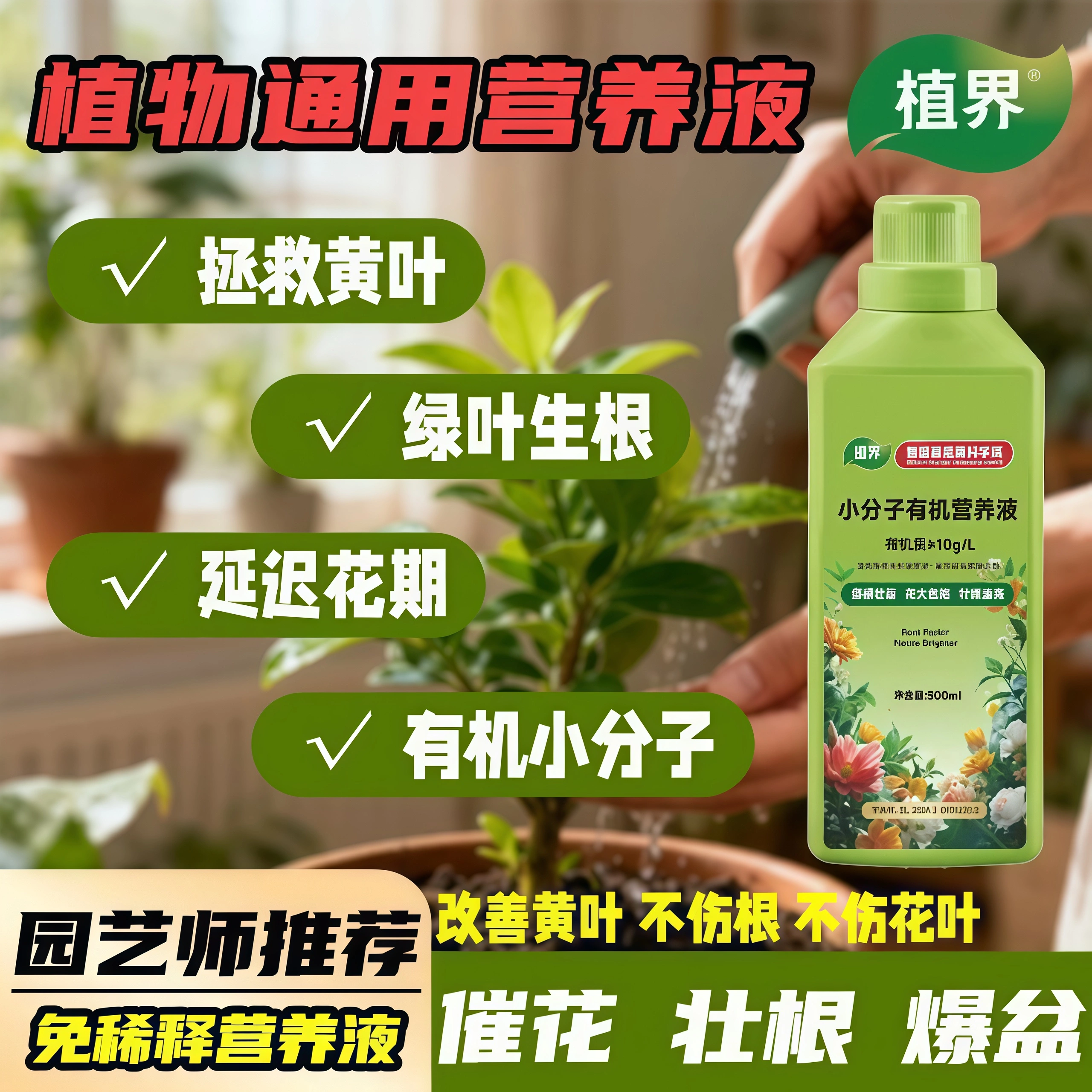 植界植物再生剂浓缩营养液绿植通用花卉盆栽家庭园艺肥料水溶肥料,鲜花速递/花卉仿真/绿植园艺,家庭园艺肥料,淘宝优惠券,粉丝福利购,淘宝优惠卷