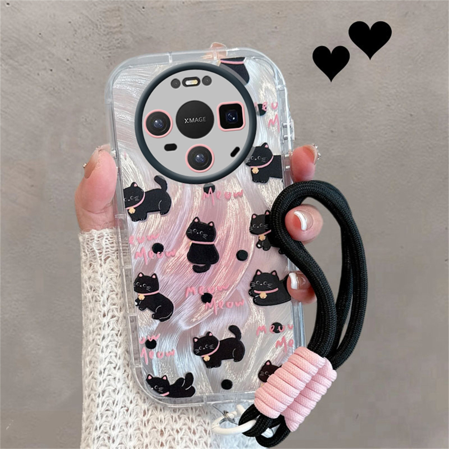 适用于华为mate80手机壳m80pro新款女mt80promax可爱猫咪vyg-al00全包met8o防摔meta八零por高级感p耐脏meite