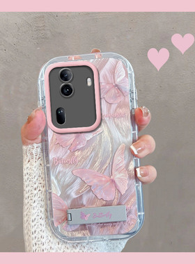 适用于opporeno11手机壳0pp0reno11pro5g新款女pjh110小清新pjj蝴蝶全包防摔opopreno115g高级感oppor11por