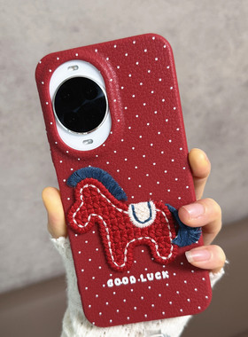 适用于华为nova14手机壳14pro新年款14ultra马年14活力版tlr一al00红色por防摔u软壳nove女navo薄款uitra波点