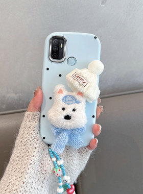 适用于oppoa32手机壳新款女pdvm00个性0pp0a32创意opa可爱oppa小狗pdvmoo防摔0ppoa软壳poopa蓝色opooa立体