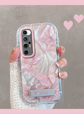 适用于小米10s手机壳新款女m2102j2sc小清新蝴蝶mi10 s曲屏s10全包防摔xiaomi十s5g高级感简约ins个性创意
