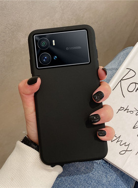 适用于vivoiqoo9pro手机壳黑色vivo iqoo9por保护套爱酷iq9p男iq009简单lqoo软壳iooq全包防摔vivoiq女潮icoo