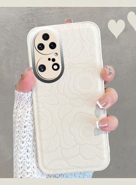 适用于华为p50手机壳p50pro新款p50e女p5o荣耀p5oe全包p505g简约p5opro曲屏pr0白色por5g高级感p50p防摔ppro