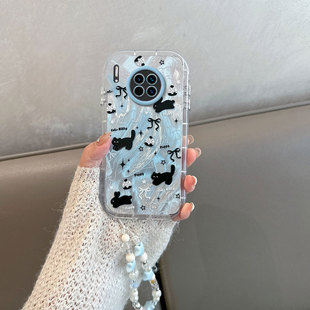 适用于华为mate30手机壳女m30pro可爱mt30epro5g卡通tas一an00猫mete305g版 全包防摔创意30p meta三零por新款