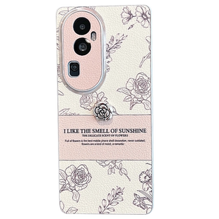 适用于opporeno10手机壳0pp0reno10pro+5g新款女phw110玫瑰花oppo全包防摔opopreno十opporeon105g时尚高级感