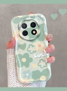 适用于华为畅享60x手机壳小清新stg一al00畅想6ox绿色花朵荣耀畅亨x60新款女六零全包防摔六十软壳stgal aloo