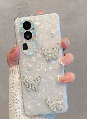 适用于opporeno10手机壳reno10pro半透明10pro+新款女phw110小清新phv110蝴蝶oppor10por十5g高级感105g防摔