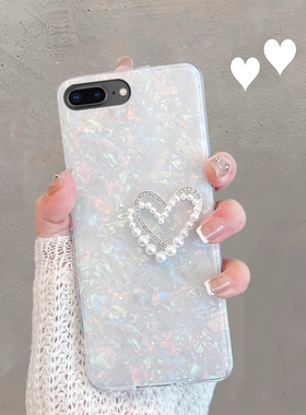 适用于苹果8plus手机壳7p透明a1661新款七spuls简约ip八splus爱心ip7rplus创意i8puls女款i7全包p8防摔平果p7