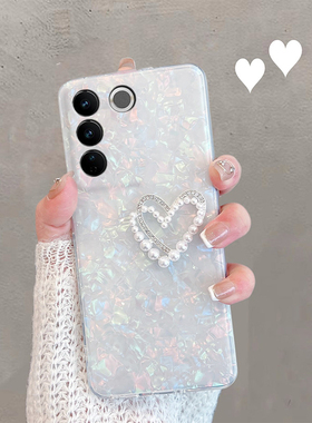 适用于vivos16手机壳viv0s16pro透明s16e新款vivis简约vovos爱心vivox16曲屏vos创意女款全包防摔维沃vs16por