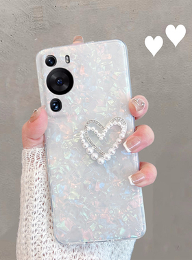 适用于华为p60手机壳p60pro透明p6o新款p6opro简约p六零por5g爱心ppro创意ro女款全包防摔荣耀p60p系列曲面屏