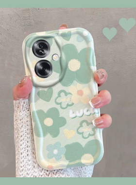 适用于oppoa2手机壳0pp0a2m小清新pjb110绿色pju110花朵opa2m新款女oppa25g全包防摔5g创意opopa2软壳poopa夏