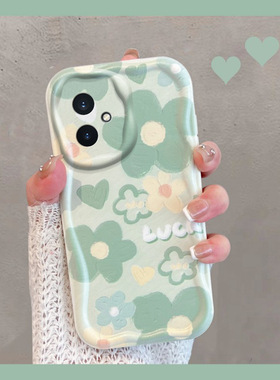 适用于华为荣耀100手机壳100pro小清新maa一an00绿色maaan10花朵x100曲面屏新款女p100p全包防摔软壳一百por