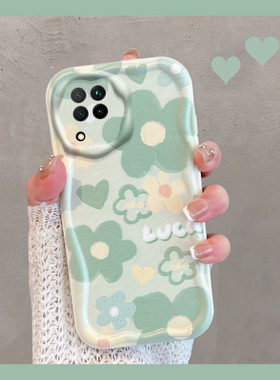 适用于华为nova6se手机壳小清新jny一al10绿色note6se花朵nava新款女novo全包nowa防摔novase软壳jnyal navo