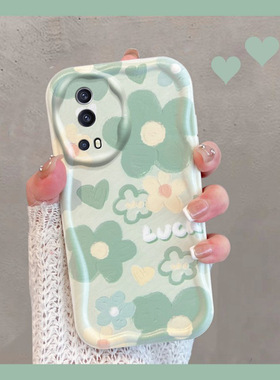 适用于iqooz3手机壳y53s小清新iqoo z5x绿色t1x花朵v2073a新款女vivo爱酷iq00z3全包防摔iqz5x软壳夏vivoy53s