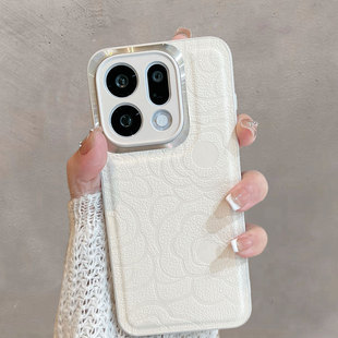 适用于oppofindx9手机壳findx9pro新款 x9por简约opx山茶花oppofinx高级感oppofx 女plj110全包plg110防摔find