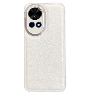 适用于华为nova13手机壳12pro新款女novo12ultra全包防摔nowa简约nava山茶花皮纹navo纯色note12u花朵n12por