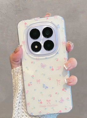 适用于红米note15手机壳redminote15pro不包镜头小米not15por+新款女5g十加red米十五小清新蝴蝶薄款防摔创意