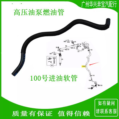 适配奔驰274发动机C200L C260 E200 GLC260 高压油泵软管汽油管