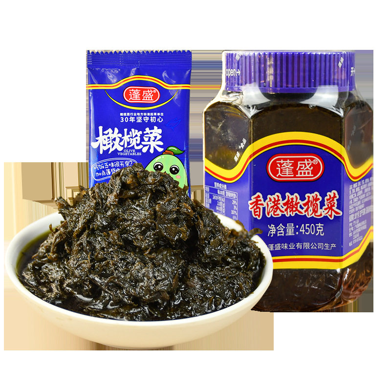 蓬盛香港橄榄菜家用大瓶装下饭菜小菜吃粥咸菜潮汕橄榄菜