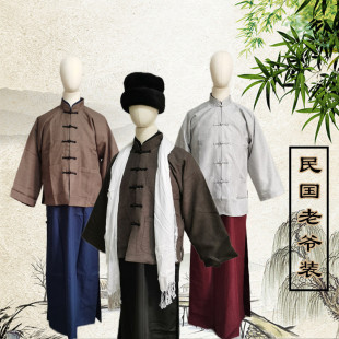 民国时期男装老爷地主服富商掌柜官员权贵杜月笙舞台演出服出租赁