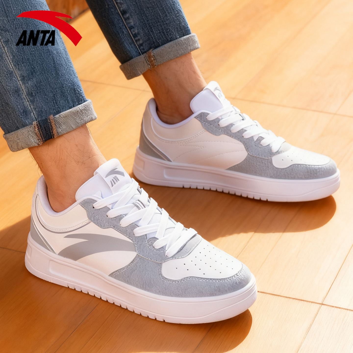 安踏男鞋轻松板鞋冬季新款休闲鞋