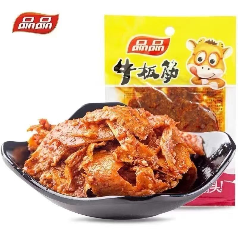 品品牛板筋40g组合麻辣香辣烧烤味四川成都品品牛肉制品休闲零食