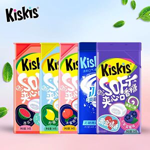 KisKis酷滋阿尔法情话口香糖无糖休闲零食接吻网红糖果零食盒装