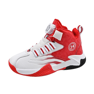 儿童篮球鞋童鞋2025秋冬季新款男童鞋子中大童红色本命年加绒棉鞋