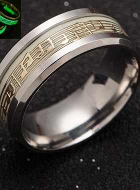 指环钢琴五线饰品首饰太钢ring