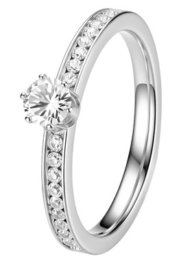 ring不锈钢戒指简约求婚指环小众