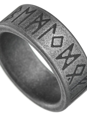 2024新款古银色饰品北欧维京文指