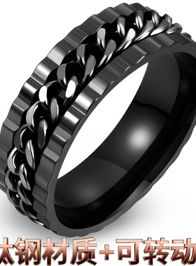 指环复古风13号首饰男士戒指钛钢