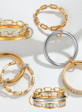 小号女士尾戒6号日韩新款链条指