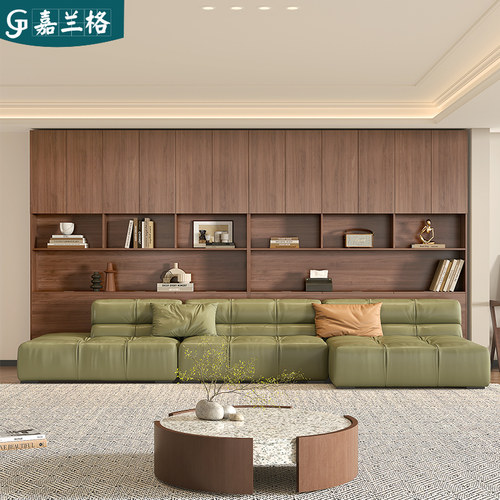 实木沙发书柜收纳柜一体整墙到顶展示柜家用床尾柜窄边柜子9F107