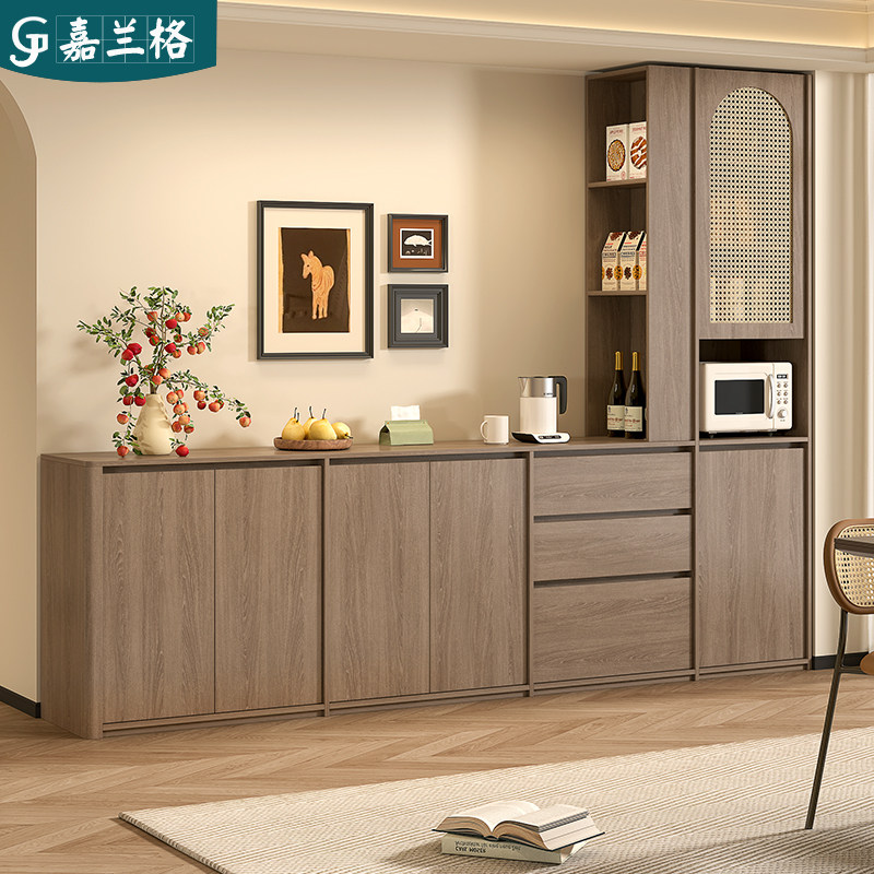 中古风餐边柜靠墙一体酒柜圆弧高低组合柜厨房多功能茶水柜9G385,住宅家具,餐边柜,淘宝优惠券,粉丝福利购,淘宝优惠卷