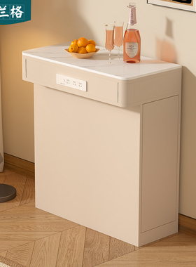 实木岩板岛台柜单独新款小户型厨房家用窄小岛台餐台柜子定制9E82