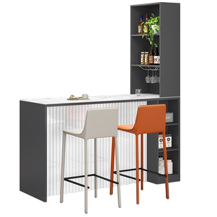 岩板岛台餐桌一体吧台家用轻奢开放式厨房隔断吧台柜酒柜9G200